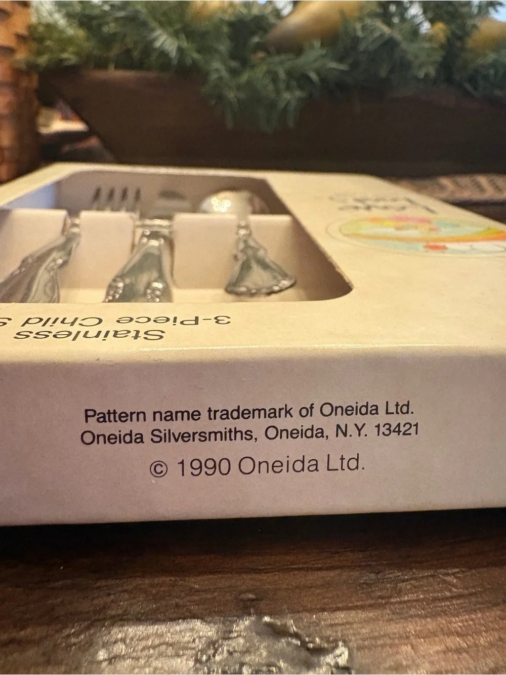 Oneida Stainless Steel Child Flatware Set with Rainbow Accent Artwork